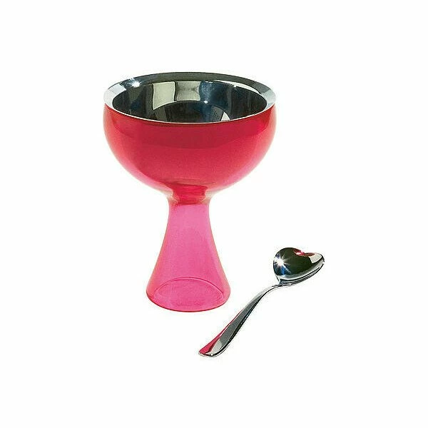 Alessi Eisbecher Mit Eislöffel Big Love Pink 3 Alessi Eisbecher Mit Eislöffel Big Love Pink
