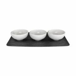 Villeroy & Boch Dipschälchen Mit Teller 4er-Set NewMoon Weiß